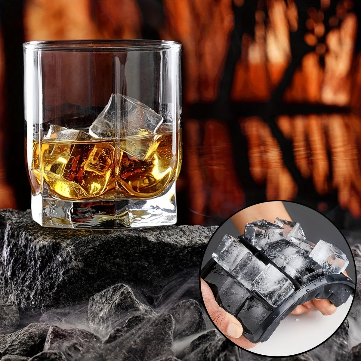 Flexible Silicone Ice Cube Tray - Whiskey Héritage
