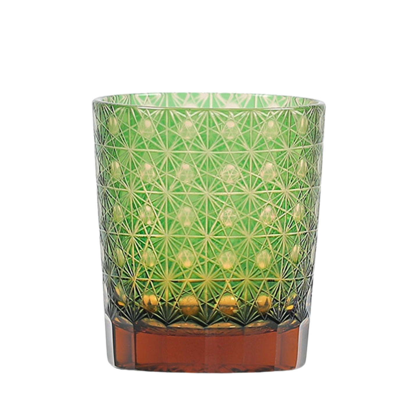 Kohaku Asanoha – Edo Kiriko Japanese Whiskey Glass - Whiskey Héritage
