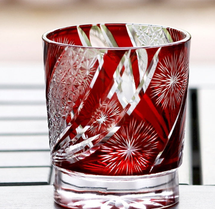 Hanabi – Edo Kiriko Firework Whiskey Glass - Whiskey Héritage