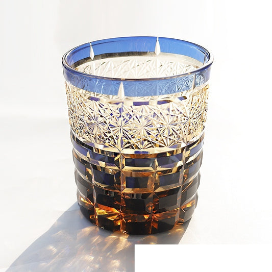 Kohaku Shikaku – Edo Kiriko Japanese Whiskey Glass - Whiskey Héritage