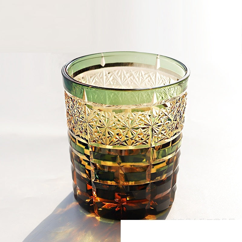 Kohaku Shikaku – Edo Kiriko Japanese Whiskey Glass - Whiskey Héritage