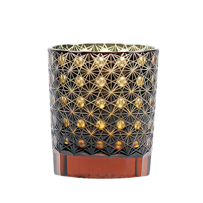 Kohaku Asanoha – Edo Kiriko Japanese Whiskey Glass - Whiskey Héritage