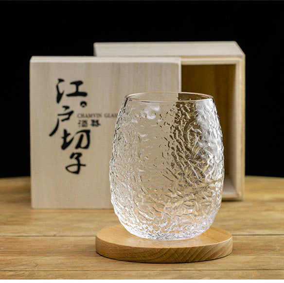 Shiranami – Edo Kiriko Textured Whiskey Glass - Whiskey Héritage